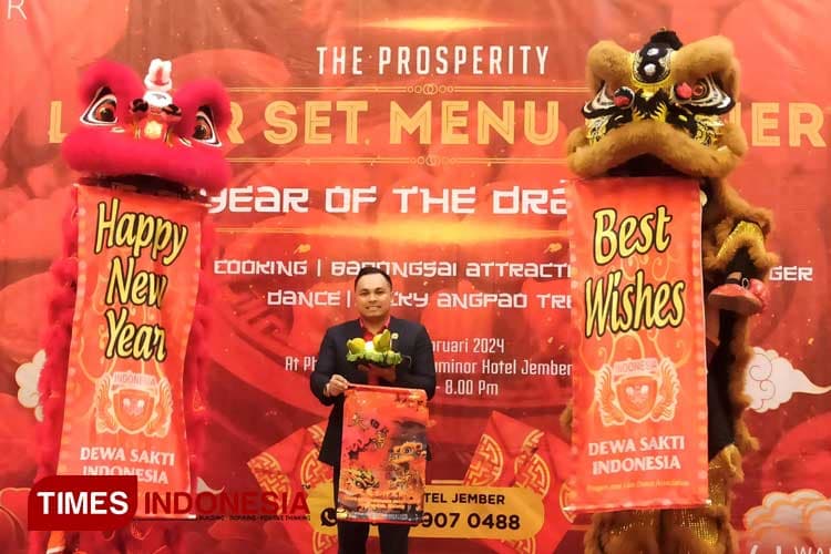 Makan Malam Imlek 2024 di Luminor Hotel Jember Ditemani Barongsai hingga Line Dance