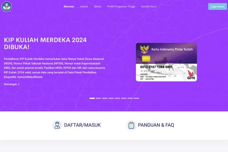 Pendaftaran KIP Kuliah Merdeka 2024 Dibuka 12 Februari hingga 31 Oktober