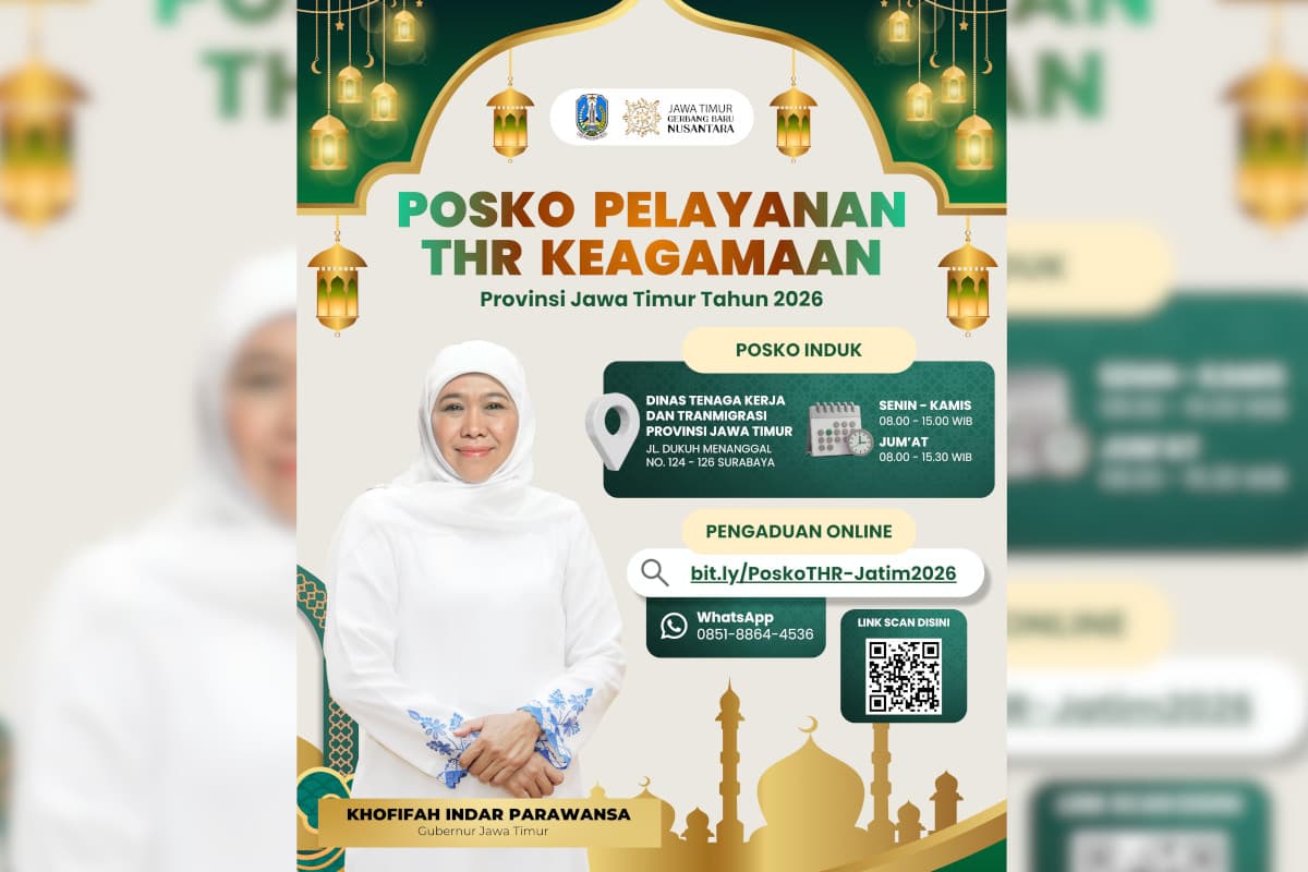 Gubernur Khofifah Imbau THR Wajib Dibayar Maksimal H-7 Lebaran