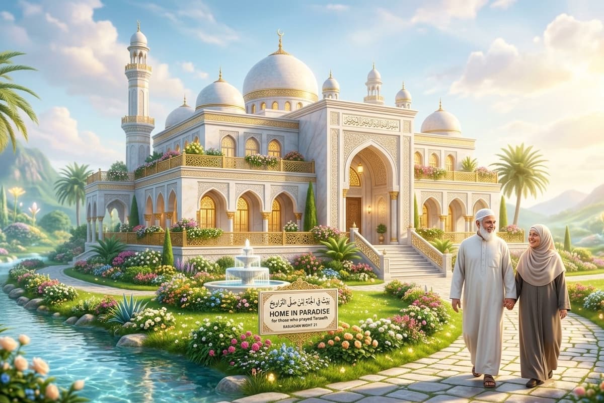 Pahala Tarawih Malam ke-21 Ramadan, Janji Allah Bangunkan Rumah Cahaya di Surga