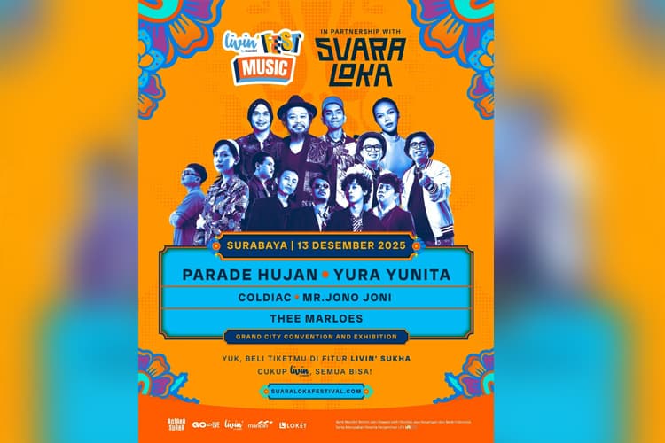 Suara Loka Surabaya Hadirkan Parade Hujan, Yura Yunita, dan Coldiac